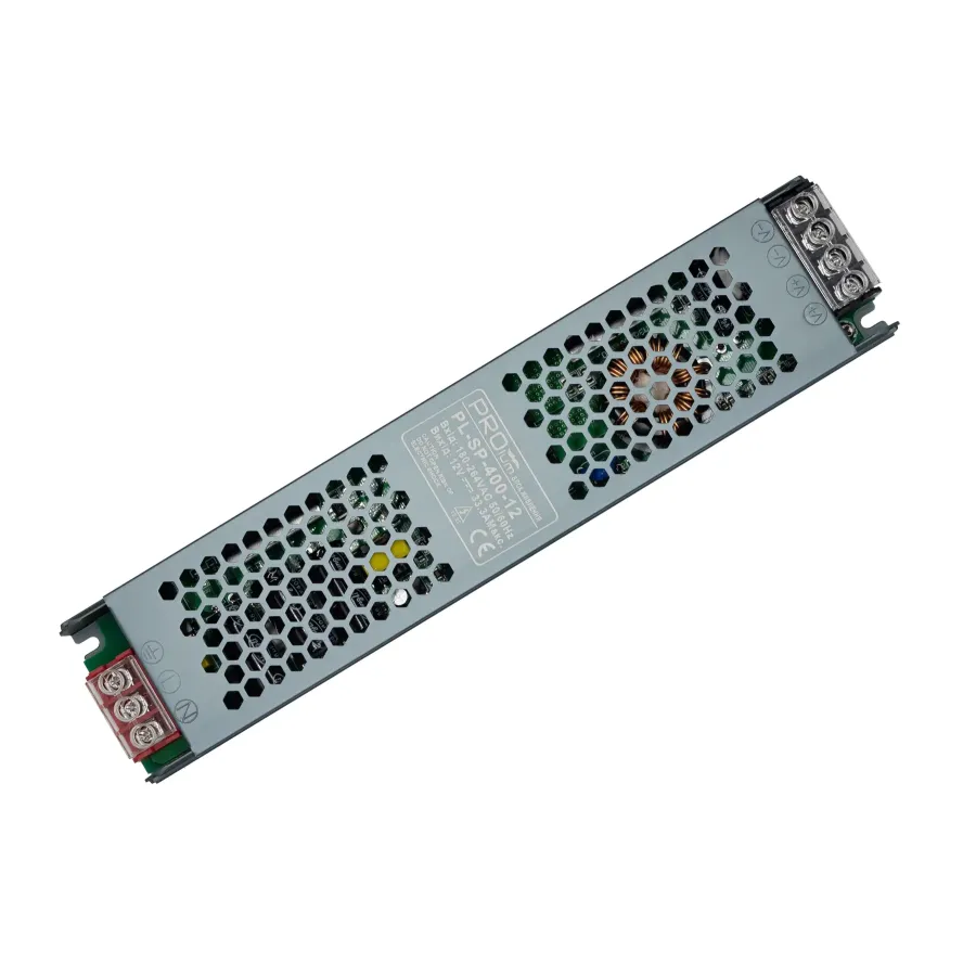 Блок питания 12В 400Вт 33,3А PL-SP-100-12 IP20 Slim Перф корпус (металл)