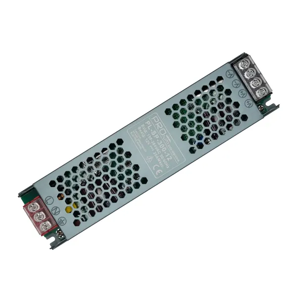 Блок питания 12В 300Вт 25А IP20 PL-SP-300W-N-12 Slim металлический перфорированный корпус