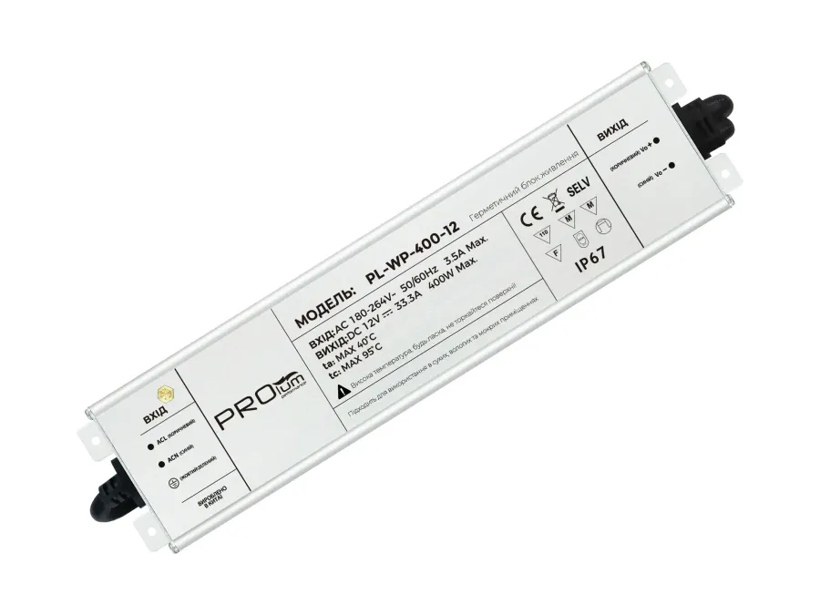 Блок живлення PROLUM™ 12V, 400W, 33,3А, Series "WPS"
