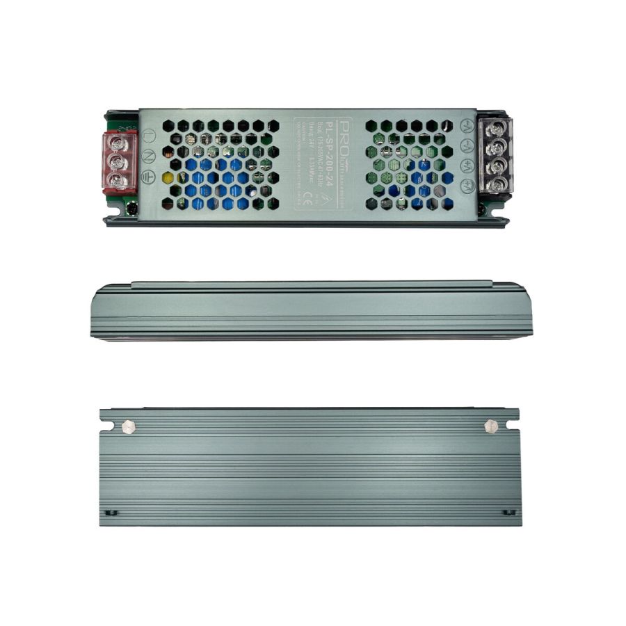 Блок питания 24В 200Вт 8,33А IP20 PL-SP-200-24 Slim металлический перфорированный корпус