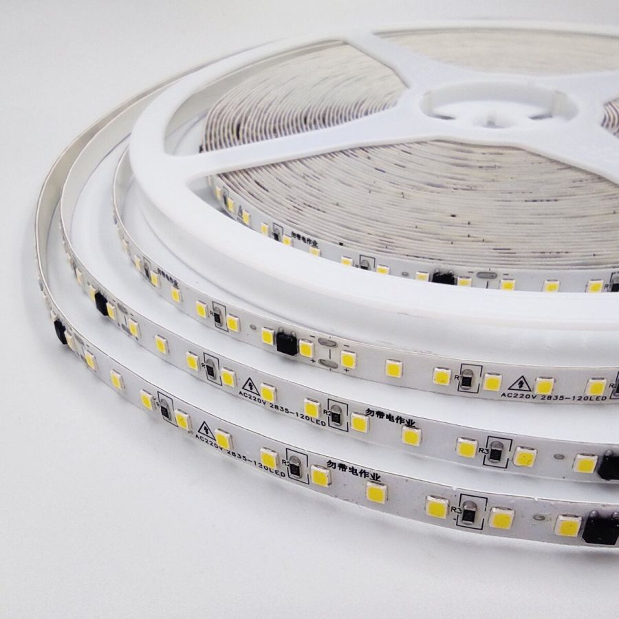 Лед стрічка BIOM 220В 2835-120 8Вт 870Лм BPS-G3-20-220-2835-120-CW-44 7000-7500К IP44 по 20м