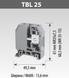 Гвинтова клема TBLOC TBL 25 синя