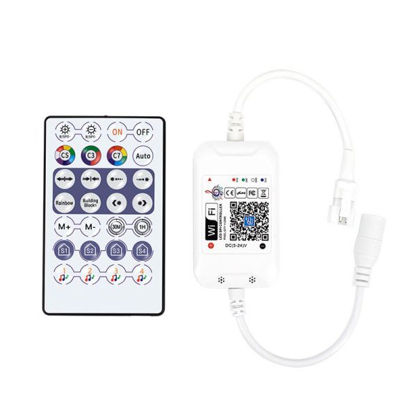Контролер PROLUM SPI RGB (Wi-Fi; IR 28 кнопок; 12A; 3PIN;)