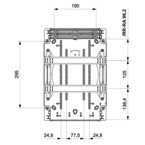 Распределительный щит IDE 24 модулей IP40 с шинами N и PE 419x285x118 мм (GPS24PT/RR)