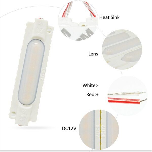 Світлодіодний модуль PROLUM COB 2W (с линзой прозорою) 12V, Зелений