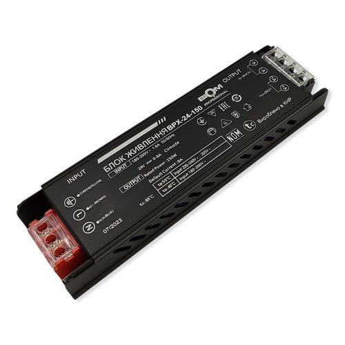 Блок живлення 24В 150Вт 6А IP20 BPX-24-150 Slim металевий перфорований корпус