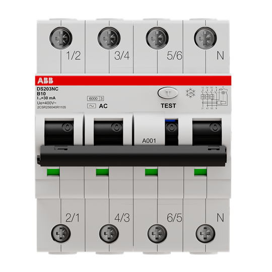 DS203NC B10 AC30 Пристрій захисного відключення з захистом при надструмах