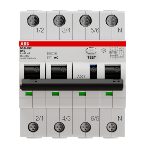 DS203NC C16 AC30 Пристрій захисного відключення з захистом при надструмах