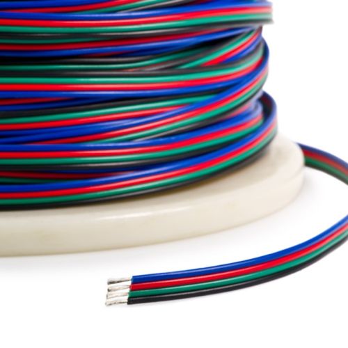 Дріт PROLUM™ для RGB LED стрічки 4х0.35 мм(100 м)
