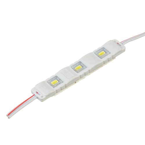 Светодиодный модуль кластер 12В MTK-5730-3Led-W 1Вт Plastic Белый Холодный 6500К IP65 75мм