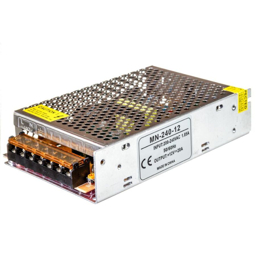 Блок живлення AVT 12В 240Bт 20A IP20 MN-240-12 мет. перф.