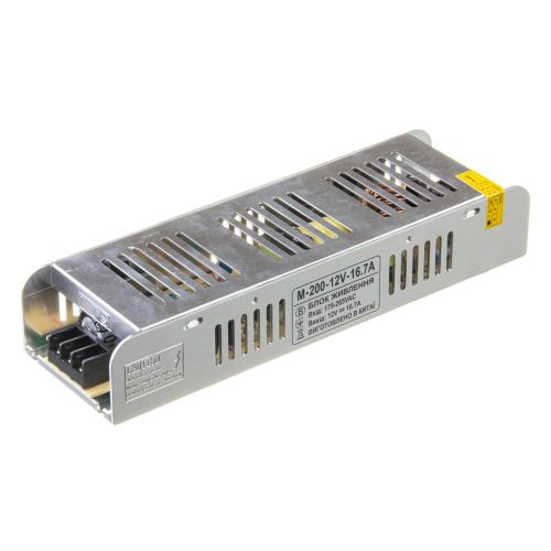 Блок живлення AVT 12В 200Вт 16,7А IP20 М мет. перф.