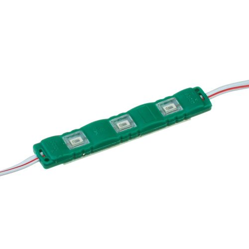 Лед модуль (кластер) 12В MTK-5730-3Led-G 1Вт Plastic Зелений IP67 75мм