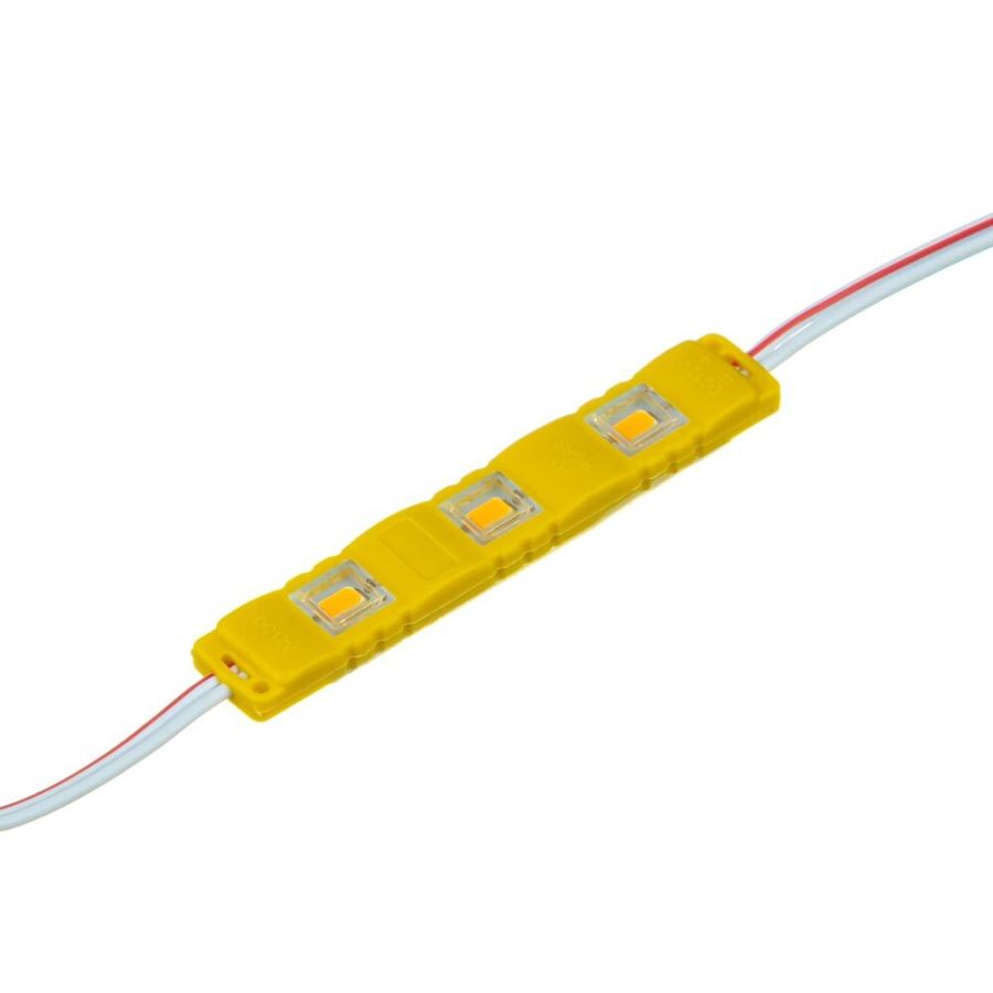 Лед модуль (кластер) 12В MTK-5730-3Led-Y 1Вт Plastic Жовтий IP67 75мм