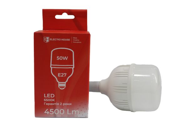 LED лампа Т120 50Вт E27 6500К 4500 Лм 165-265 В