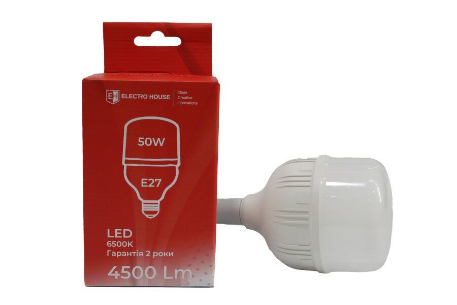LED лампа Т120 50Вт E27 6500К 4500 Лм 165-265 В