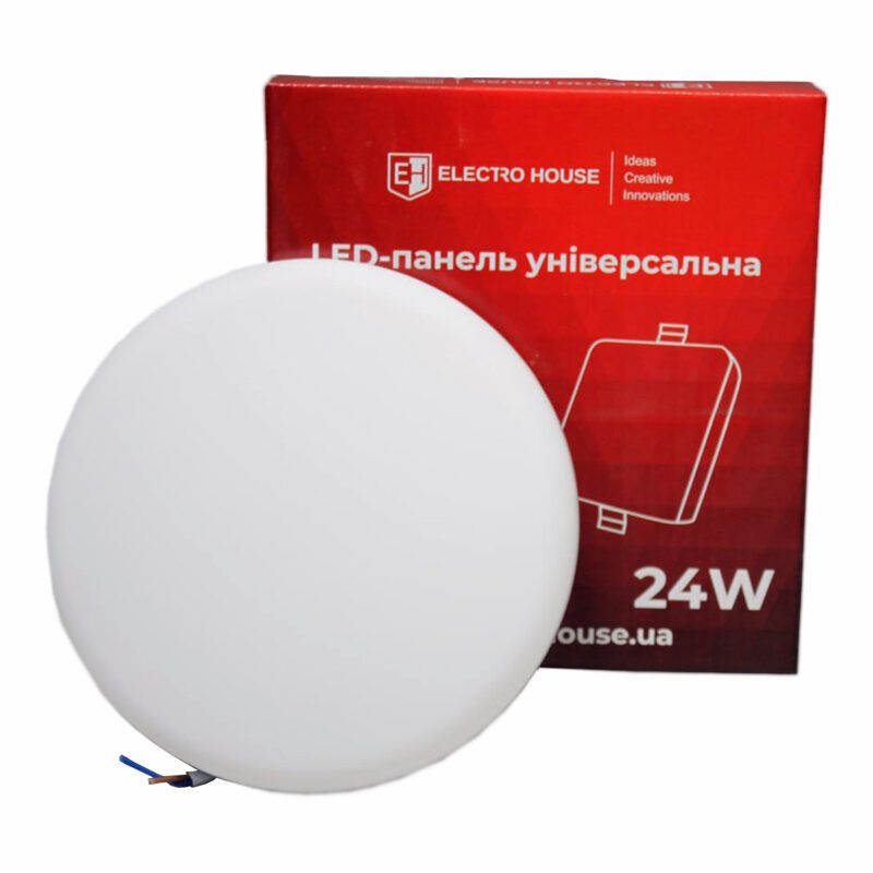 LED панель універсальна кругла ?170 мм 24Вт, нейтральний білий 4000К, 2200 Лм