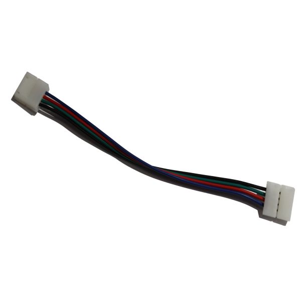 Конектор 10мм затискач-провід 4pin (RGB)