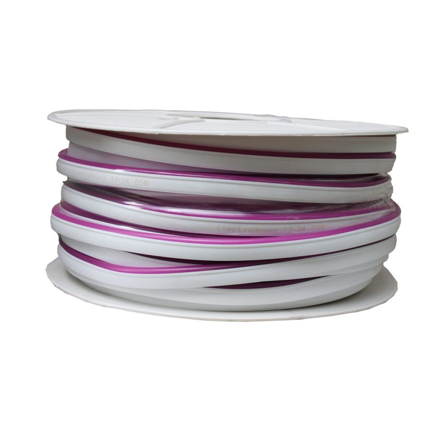 LED неонова стрічка 10Вт 12В 8х16 мм 120 діодів, фіолетовий, IP65, серія Neon, гарантія 3 роки