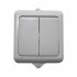 Вимикач подвійний, IP54 сірий