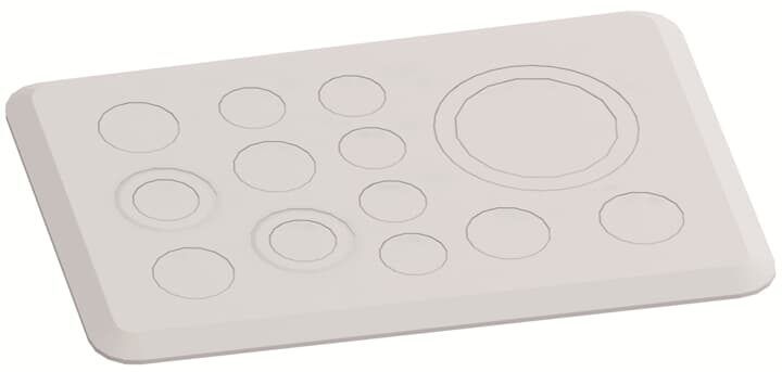 TZ102 Фланець 1хM63/50, 2хM32/20, 5хМ25, 5хМ20