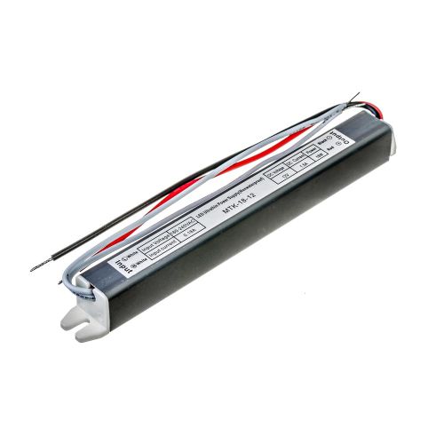 Блок питания 12В 18Вт 1,5А IP20 MTK-18-12 SLIM №1 металлический корпус