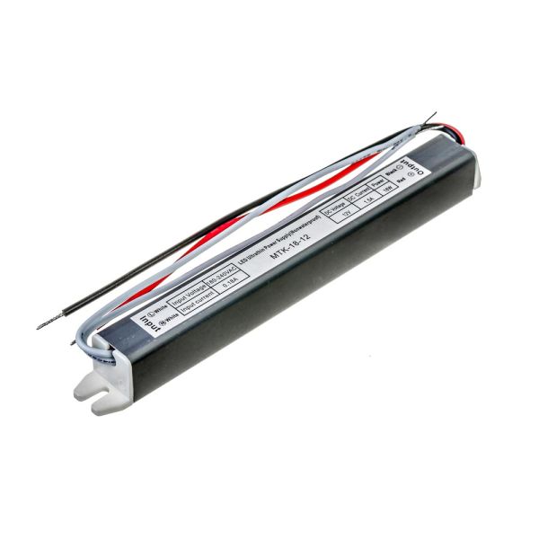 Блок живлення MTK 12В 18Вт 1,5А IP20 MTK-18-12 Stick №1 мет.