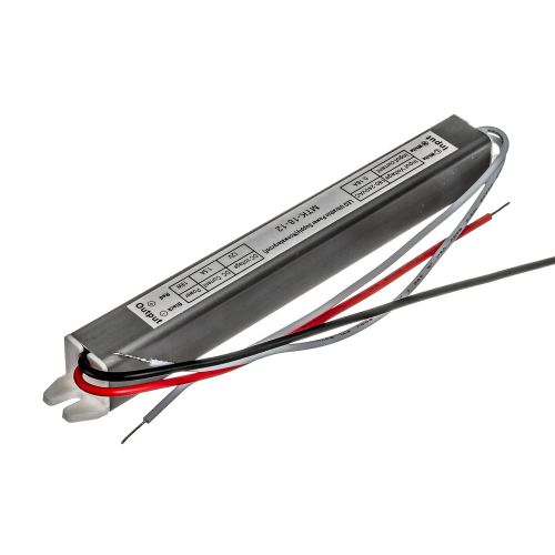 Блок питания 12В 18Вт 1,5А IP20 MTK-18-12 SLIM №1 металлический корпус