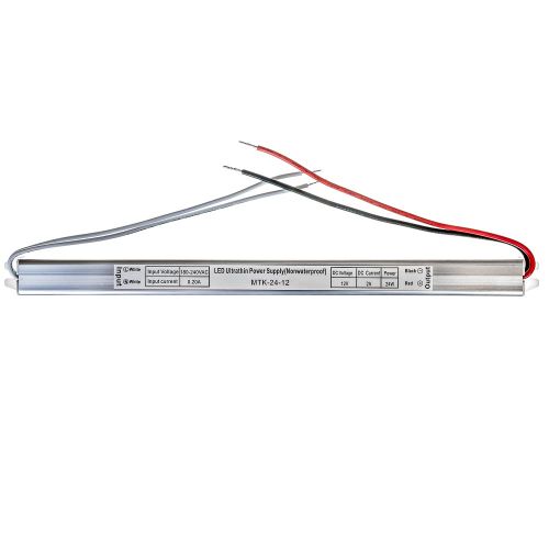 Блок питания 12В 24Вт 2А IP20 MTK-24-12 SLIM №1 металлический корпус