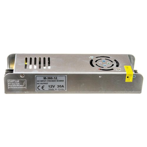 Блок живлення BIOM 12В 360Вт 30А IP20 M-360-12 Slim мет. перф.