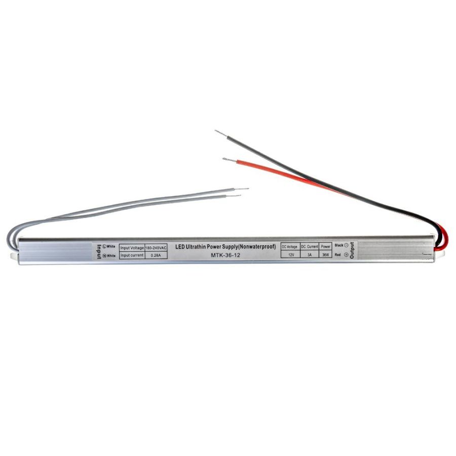 Блок живлення MTK 12В 36Вт 3А IP20 MTK-24-12 SLIM №1 мет.