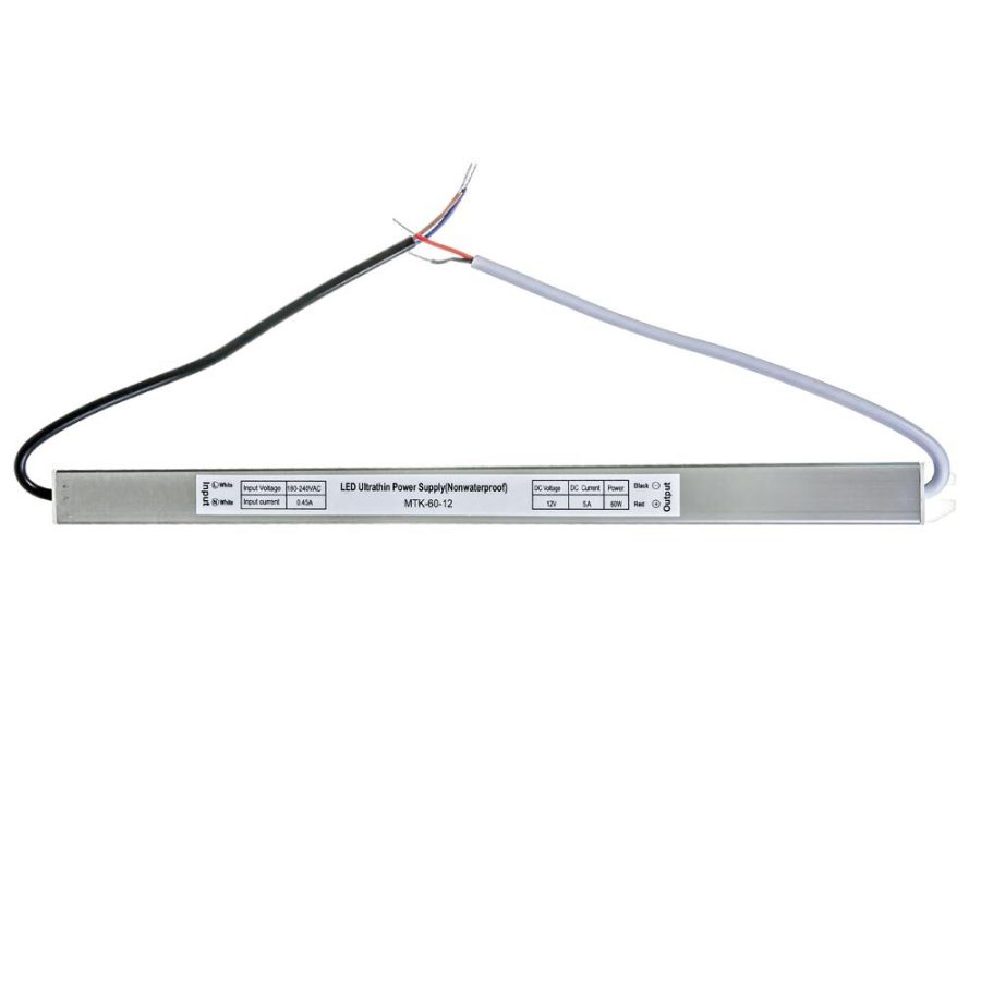 Блок живлення MTK 12В 60Вт 5А IP20 MTK-60-12 SLIM №1 мет.