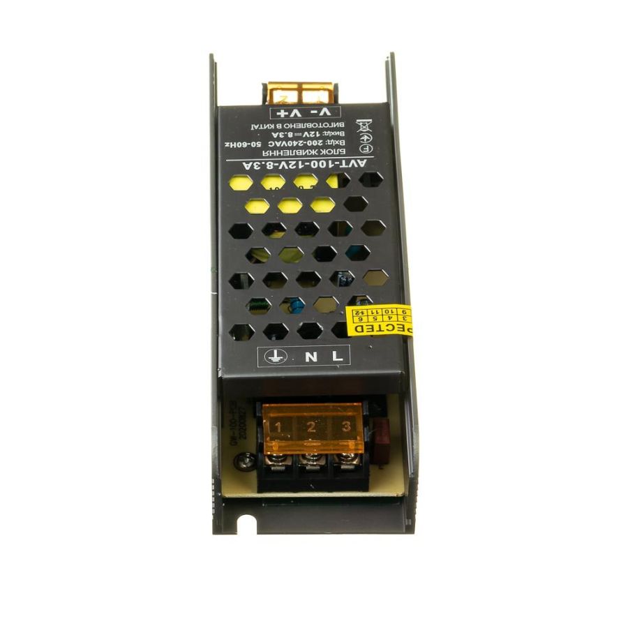 Блок живлення AVT 12В 100Вт 8,3А IP20 Slim мет. перф.