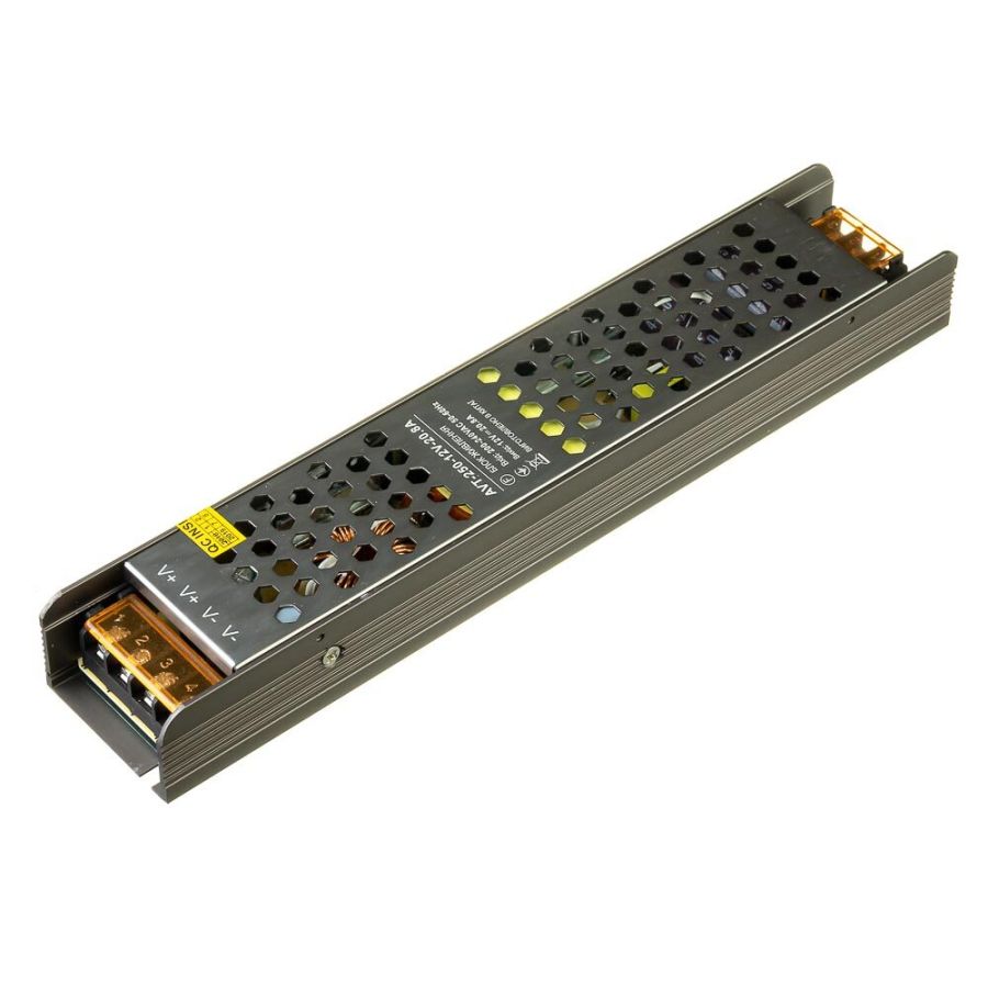 Блок живлення AVT 12В 250Вт 20,8А IP20 Slim мет. перф.