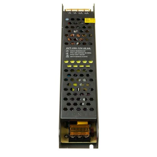 Блок живлення AVT 12В 250Вт 20,8А IP20 Slim мет. перф.