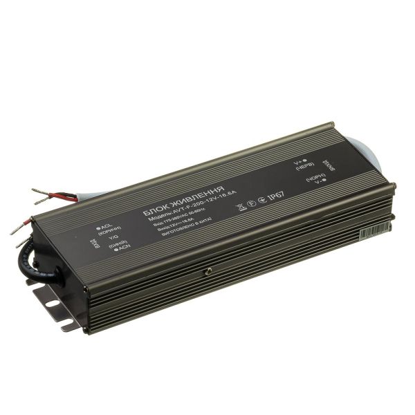 Блок живлення AVT 12В 200Вт 16,66А IP65 AVT-F-12V мет. герм.