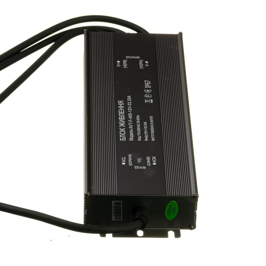 Блок живлення AVT 12В 400Вт 33,3А IP65 AVT-F-12V мет. герм.