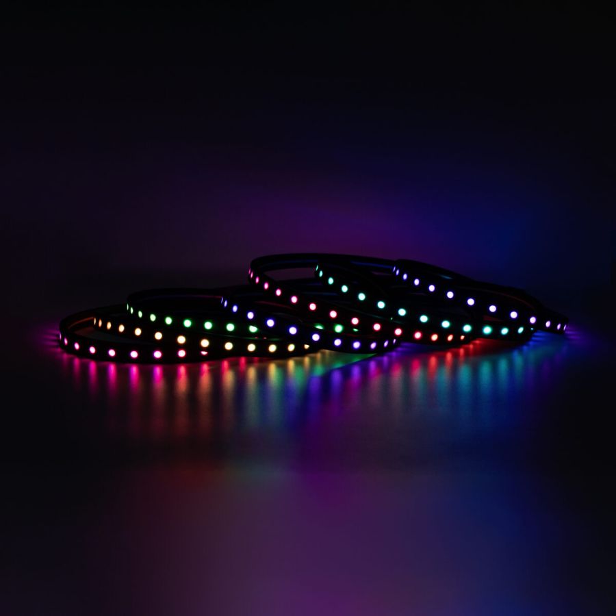 Готовий набір стрічки PROLUM™ 24V; 5x13;Чорний; 5M; RGB FULL COLOR