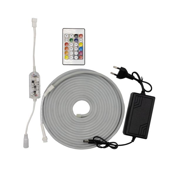 Комплект LED неон 12В KIT 6х12мм 3535-120 IP68 14,4Вт RGB FULL COLOR 5м