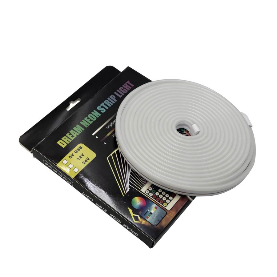 Готовий набір неонової стрічки PROLUM™ 5V; 6x16; 5M; RGB FULL COLOR