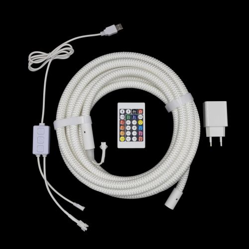 Готовий набір Круглої неонової стрічки PROLUM™ 5V; D13 ; 5M; RGB FULL COLOR
