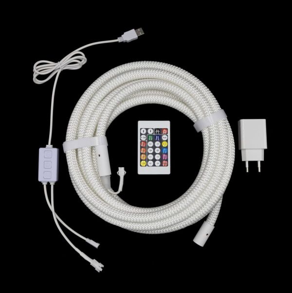 Готовий набір Круглої неонової стрічки PROLUM™ 5V; D13 ; 5M; RGB FULL COLOR