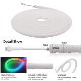 Готовый набор круглой неоновой ленты PROLUM™ 5V; D13; 5M; RGB FULL COLOR
