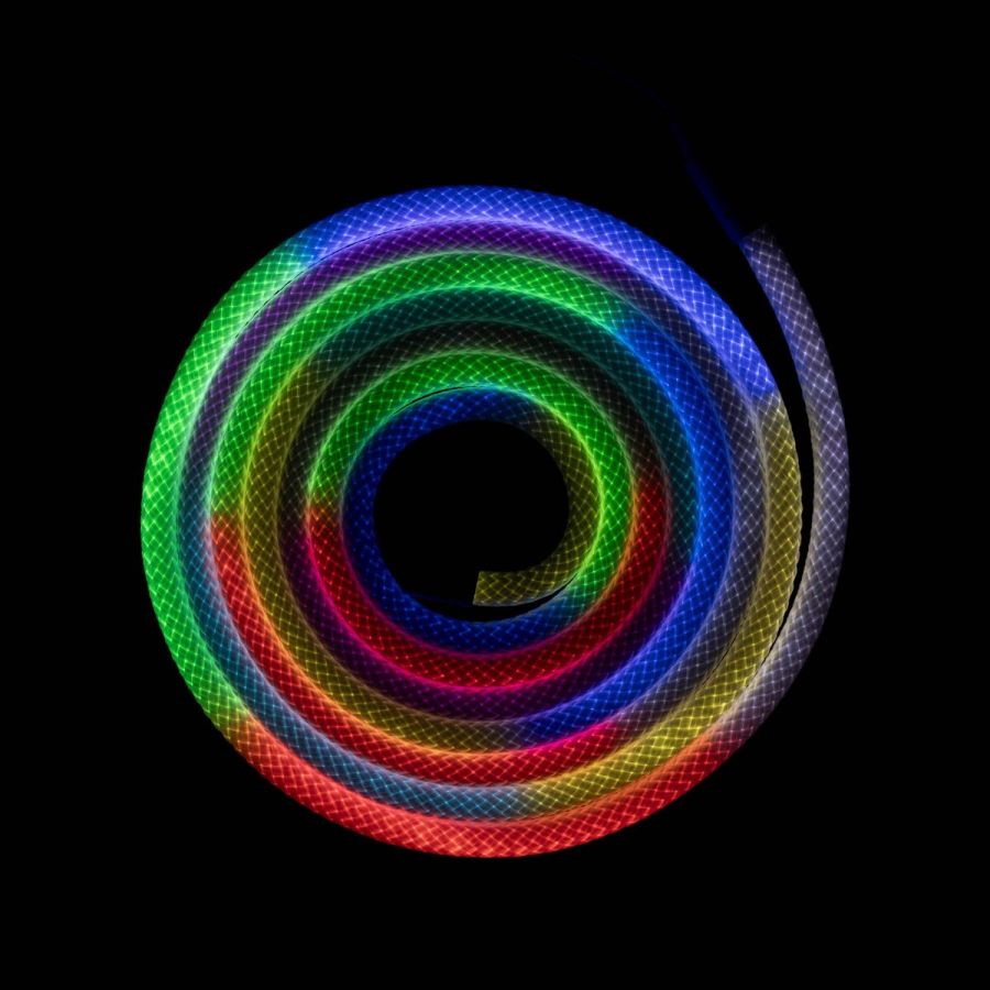 Готовий набір Круглої неонової стрічки PROLUM™ 5V; D16 ; 5M; RGB FULL COLOR