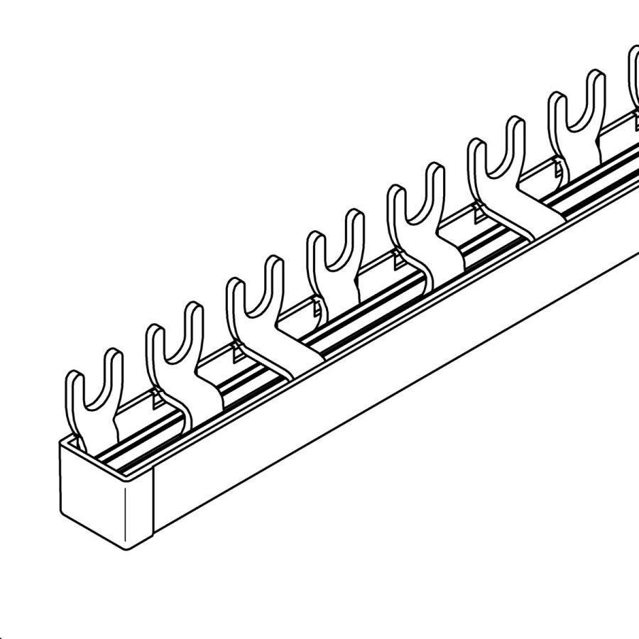 Гребінчаста шина живлення Pollmann FORK G-3L-1000/10 C, 10мм2, 3 полюса, 1м