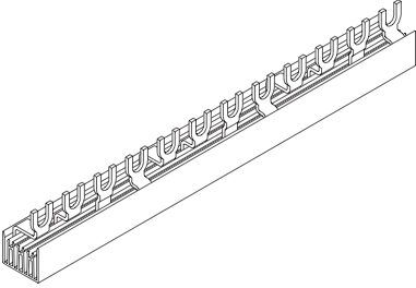 Гребінчаста шина живлення Pollmann FORK G-4L-1000/10 PP, 10мм2, 4 полюса, 1м