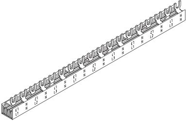 Гребінчаста шина живлення Pollmann FORK G-4L-L1+N-L2+N-L3+N-1000/16 P, 16мм2, 1м