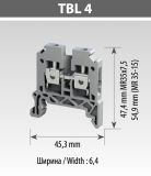 Гвинтова клема TBLOC TBL 4 синя