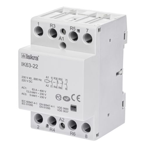 Контактор IK63-22 63A 2НВ+2НЗ 4P AC 220/240В 50/60 Гц (030045523000)