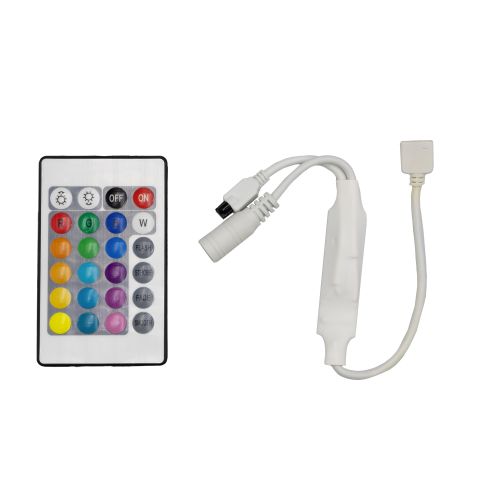 Контролер PROLUM RGB; з пультом 24 кнопки IR; Mini; BLUETOOTH; TUYA; 6A; Series: HomeLink